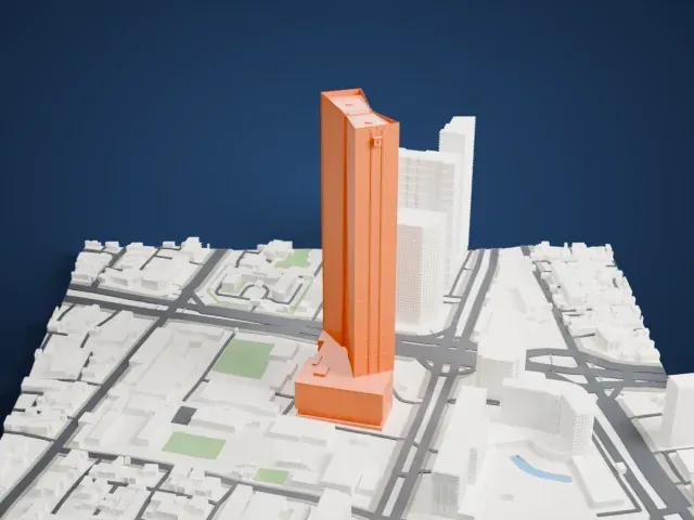 Lotte Center Hanoi model, West view