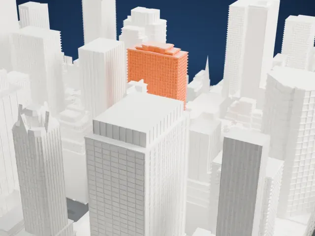 Lotte New York Palace model, East view