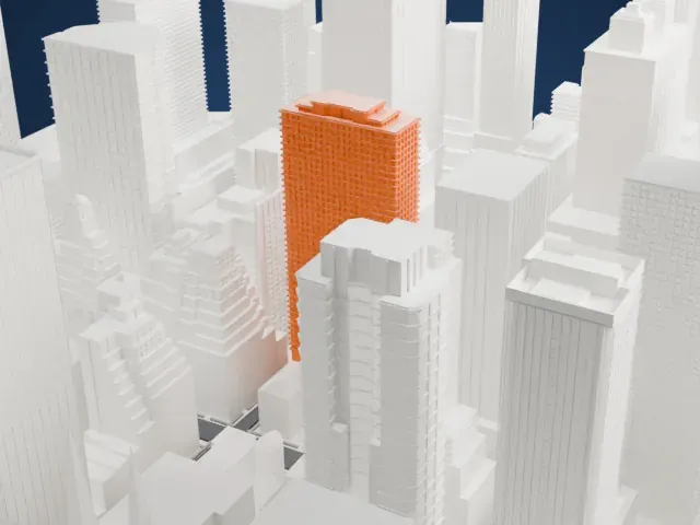 Lotte New York Palace model, West view