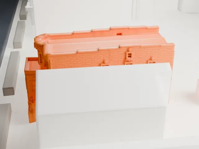 Louis Armstrong House model, North view