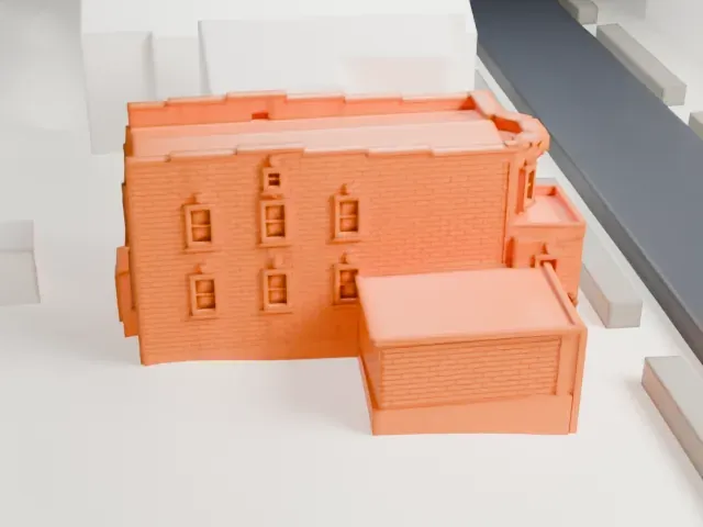 Louis Armstrong House model, South view
