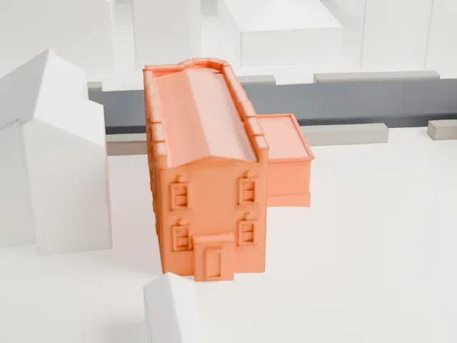 Louis Armstrong House model, West view