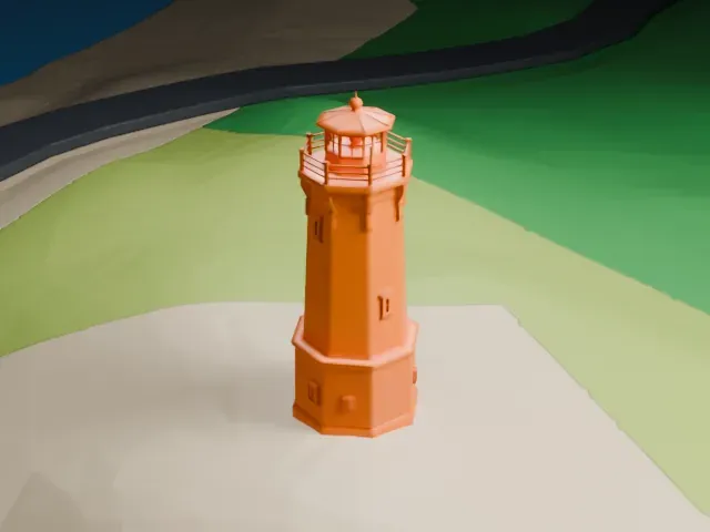 Louisbourg Lighthouse model, East view