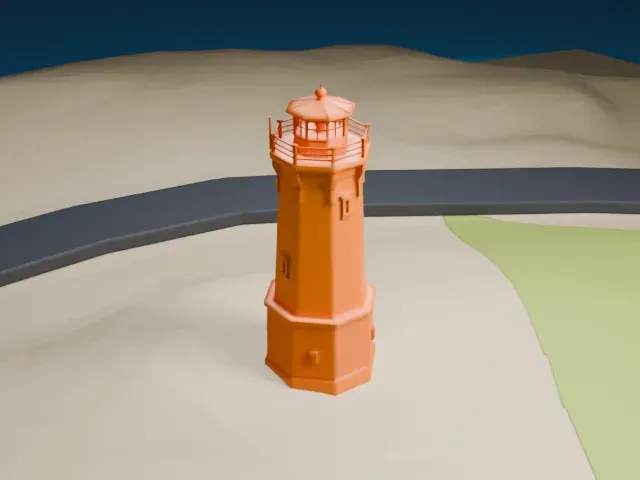 Louisbourg Lighthouse model, North view