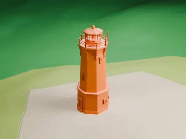 Louisbourg Lighthouse model, South view