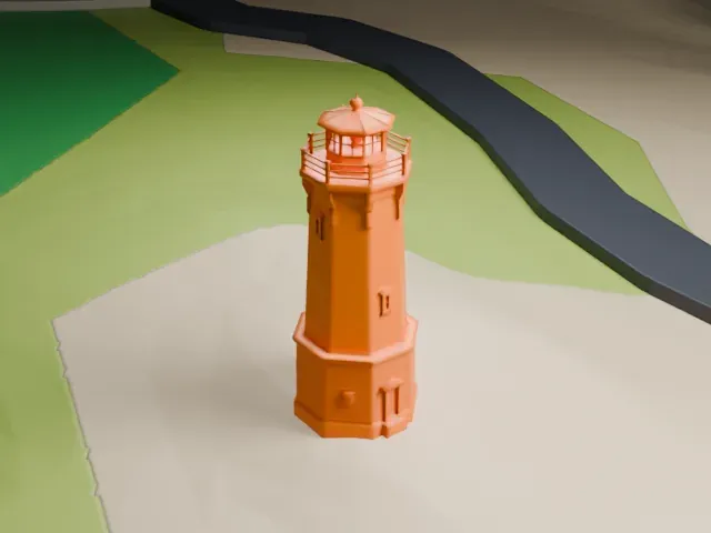 Louisbourg Lighthouse model, West view