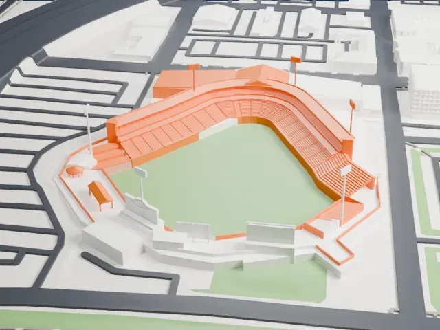 Louisville Slugger Field model, North view