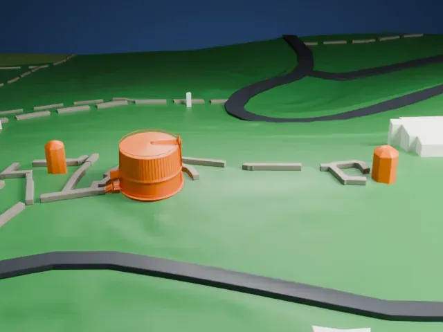 Lowell Observatory model, West view