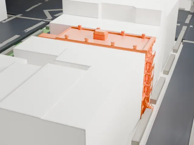 Lower East Side Tenement Museum model, South view