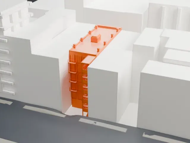 Lower East Side Tenement Museum model, West view