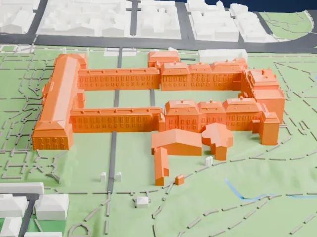 Ludwigsburg Palace model, East view