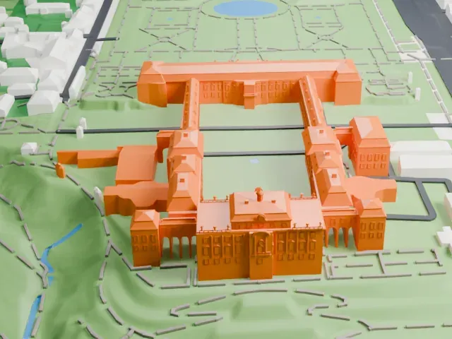 Ludwigsburg Palace model, North view