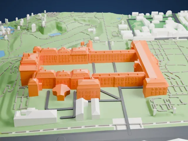 Ludwigsburg Palace model, West view