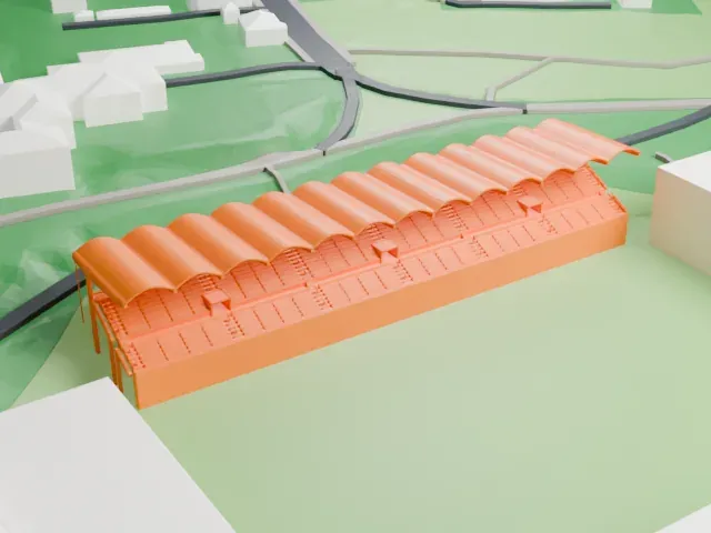 Ludwigsparkstadion model, North view