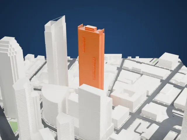Lumen model, East view