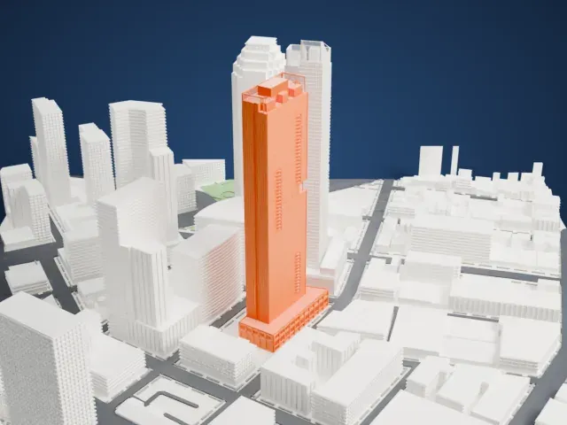 Lumen model, North view