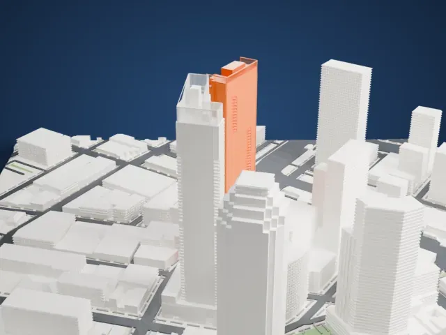 Lumen model, South view