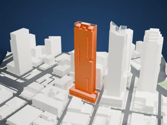Lumen model, West view