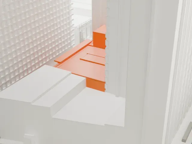 Lunt-Fontanne Theatre model, East view