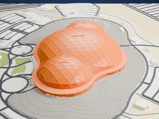 Lusail Sports Arena model, North view