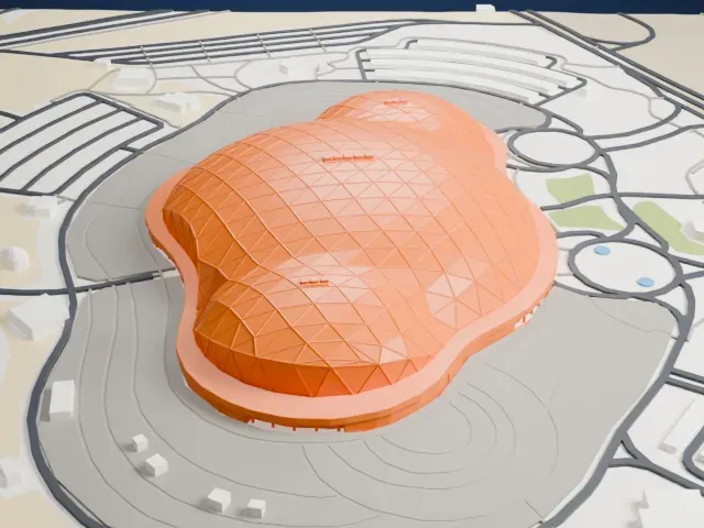 Lusail Sports Arena model, South view