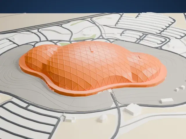 Lusail Sports Arena model, West view