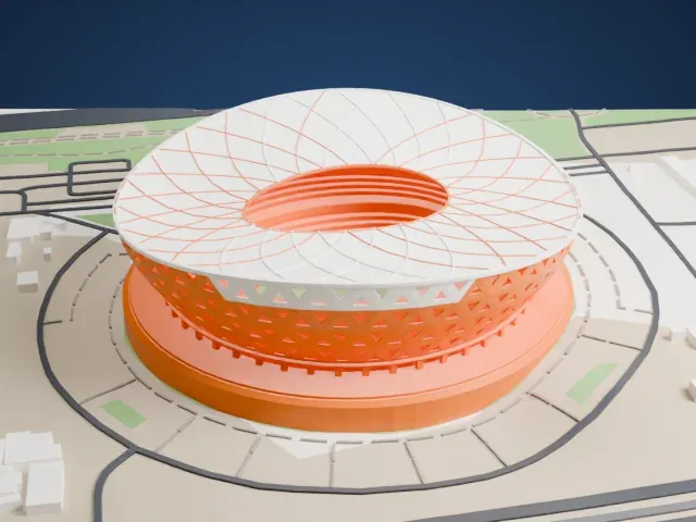 Lusail Stadium model, East view