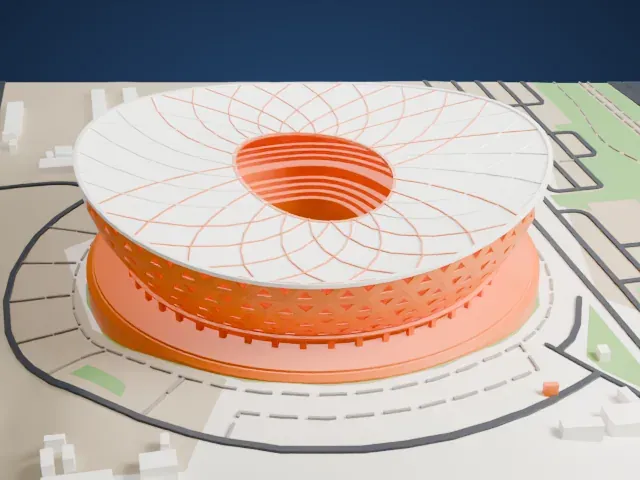 Lusail Stadium model, North view