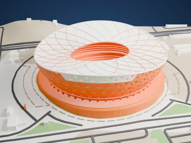 Lusail Stadium model, West view