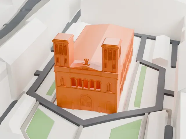 Lutheran Church of Saint Peter and Saint Paul model, South view