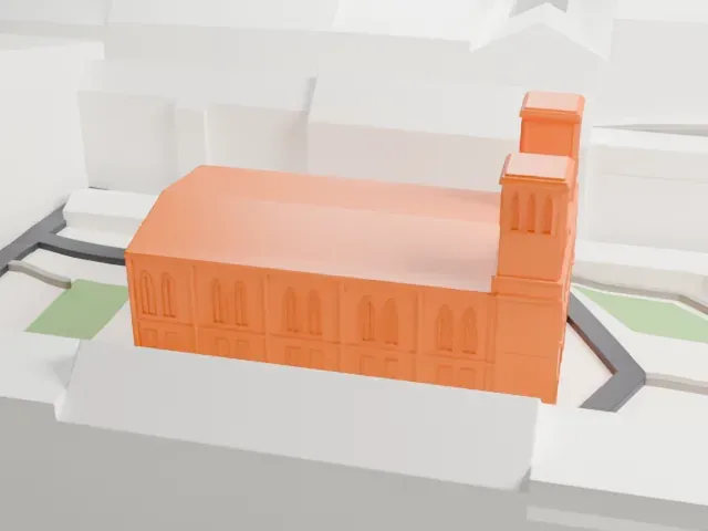 Lutheran Church of Saint Peter and Saint Paul model, West view