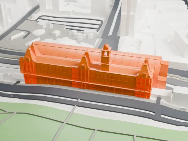 Luz Station model, North view