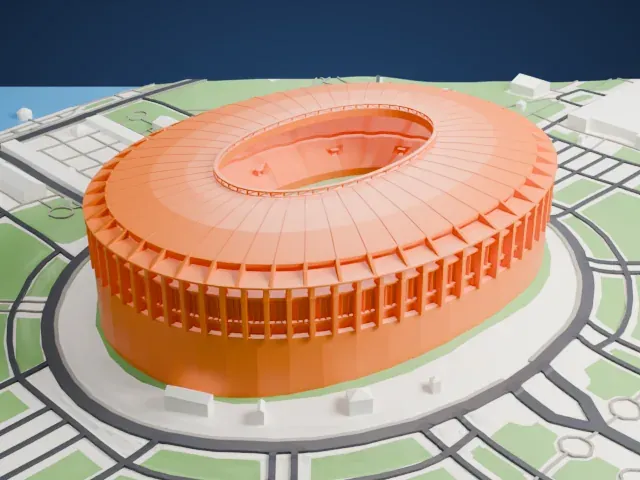 Luzhniki Stadium model, East view