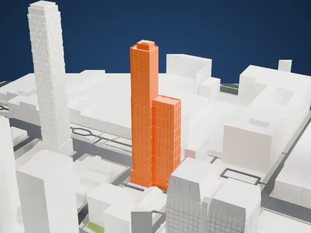 Lyra NYC Apartments model, East view