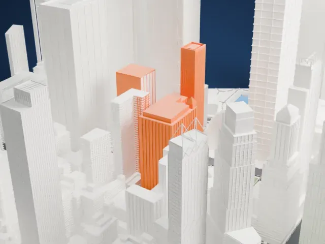 M Social Hotel New York Downtown model, East view