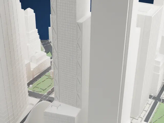 M Social Hotel New York Downtown model, West view