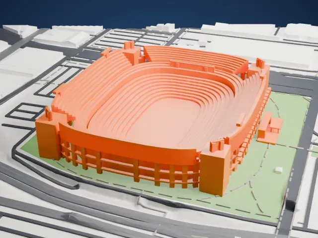 M&T Bank Stadium model, East view