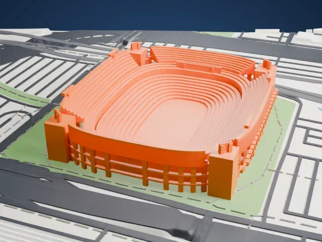 M&T Bank Stadium model, West view