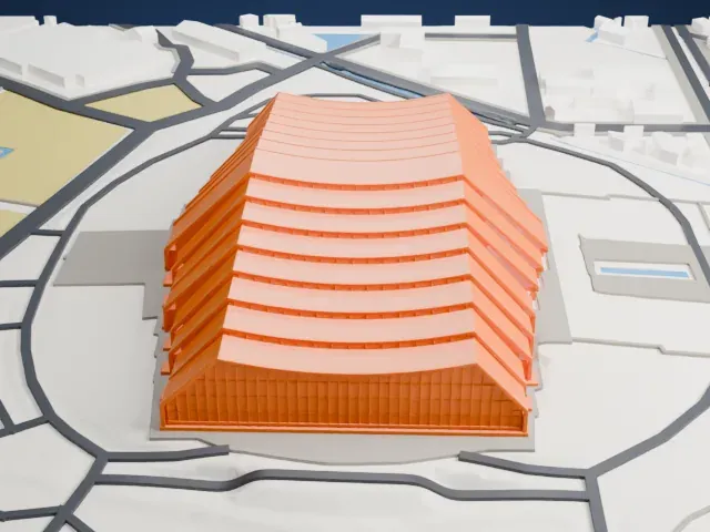 M-Wave model, East view
