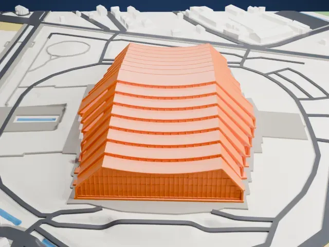 M-Wave model, West view