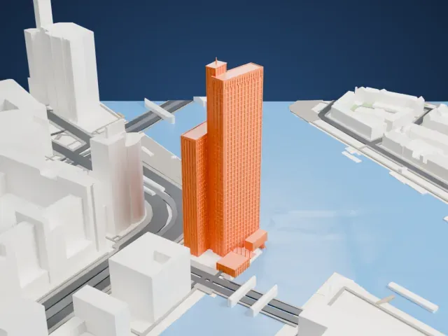 Maastoren model, East view