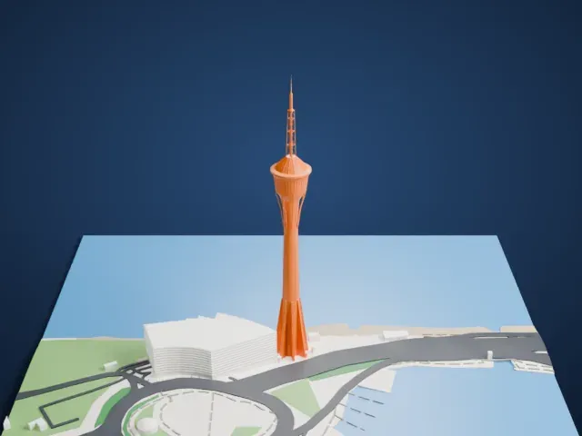 Macau Tower model, North view