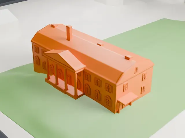Macculloch Hall Historical Museum model, North view