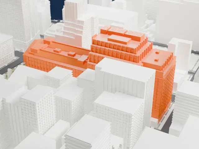 Macy's Herald Square model, North view