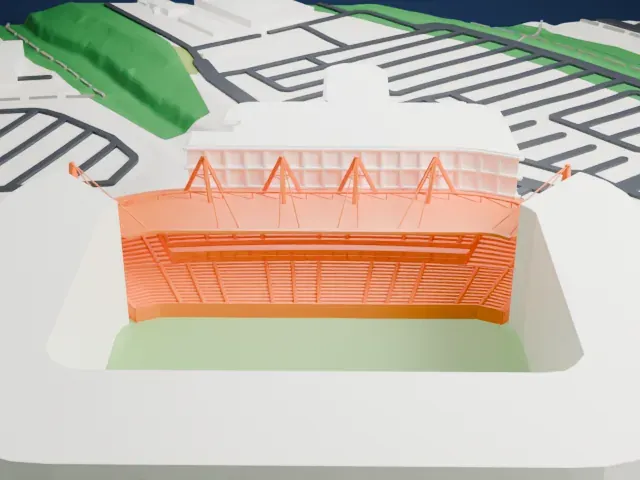 Madejski Stadium model, East view