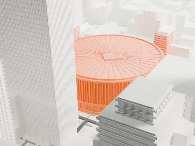 Madison Square Garden model, North view