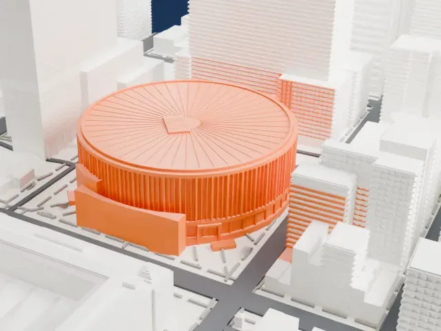 Madison Square Garden model, West view