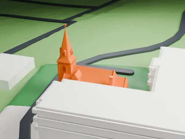 Madonna Church, Fort Lee model, South view