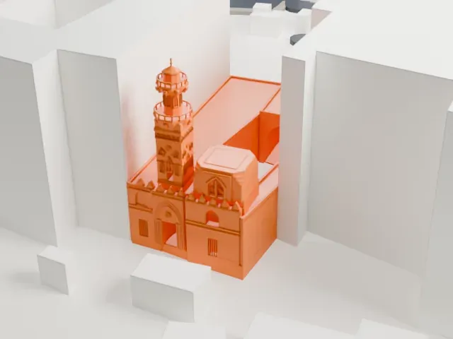 Madrasa of al-Nasir Muhammad model, West view
