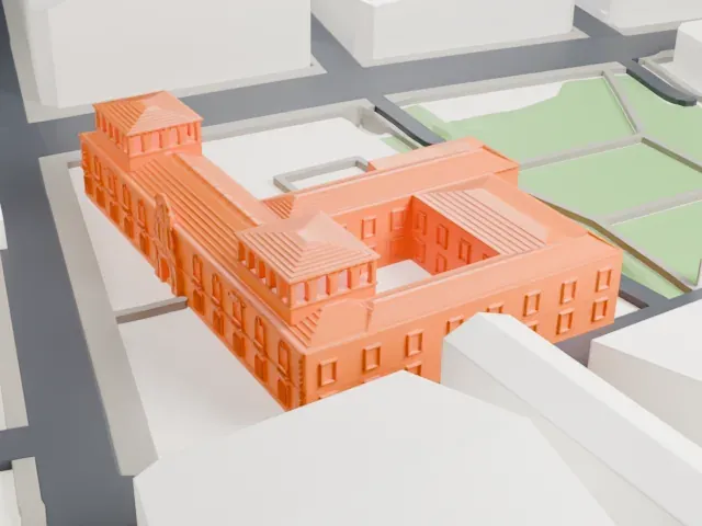 Madrid History Museum model, South view